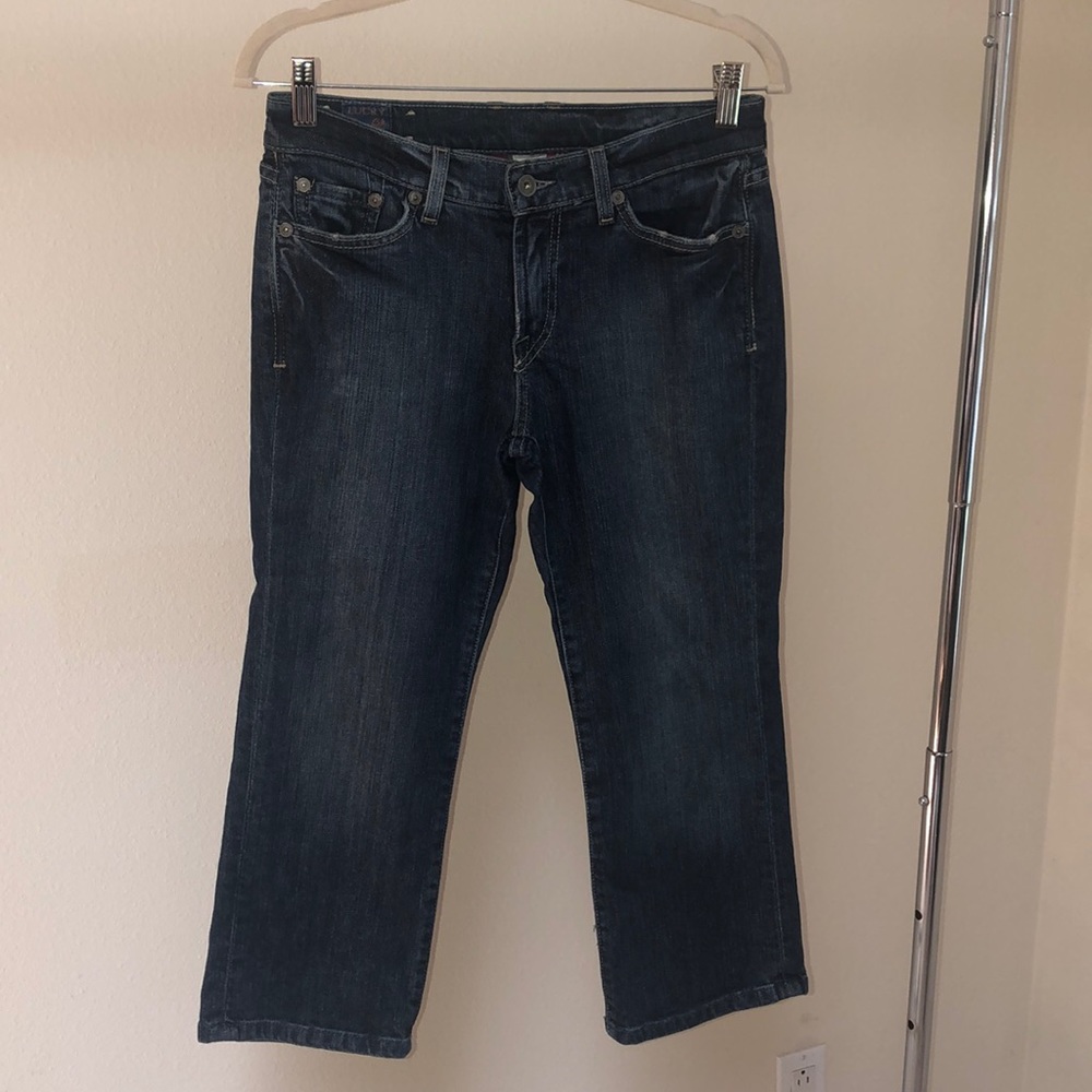 Lucky classic rider crop dark wash jeans